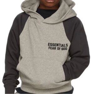 Size 6/7 Grey and Black Essentials Hoodie